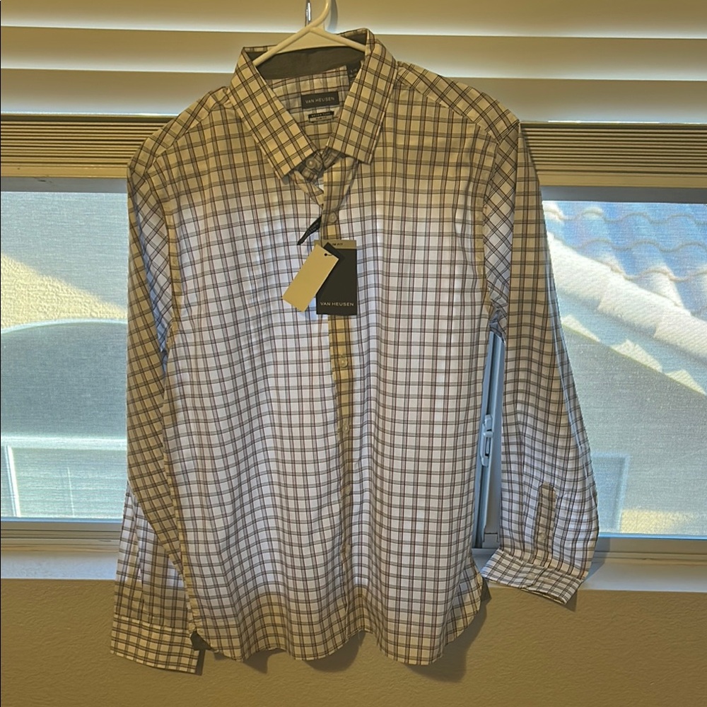Calvin Klein Men's Checkered Shirt - Brown